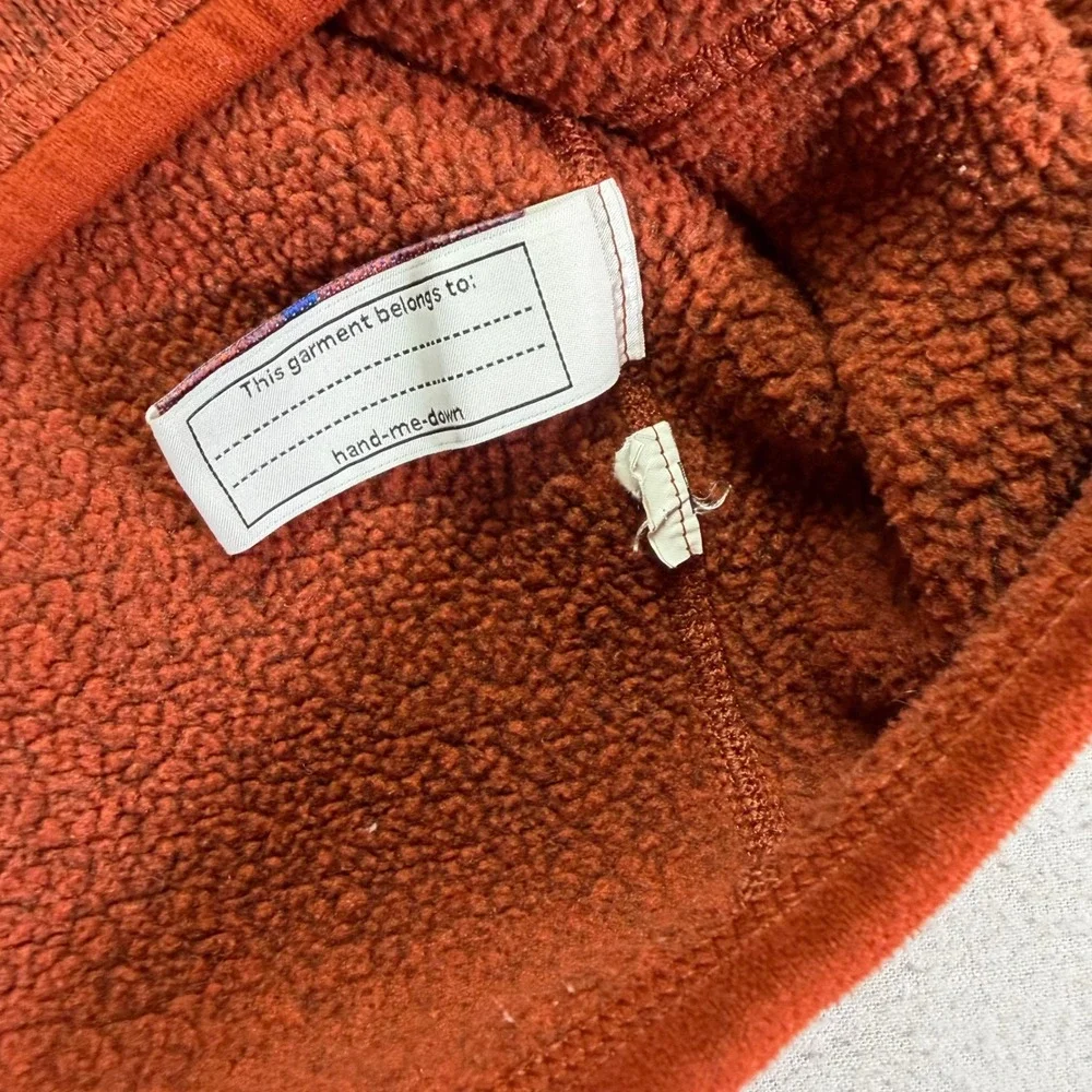 Patagonia Better Sweater 1/4 Zip Fleece Pullover Rust Orange Kids XXL Women's XS
